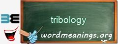 WordMeaning blackboard for tribology